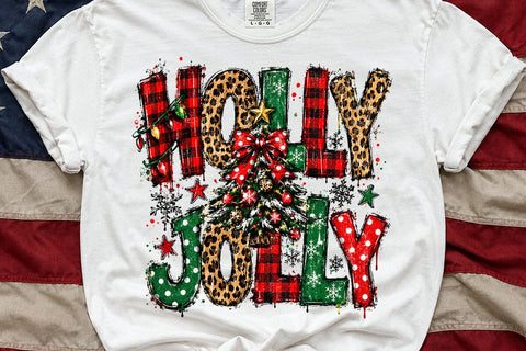 Holly Jolly Christmas Sublimation PNG SVG DesignDestine 