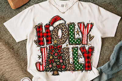 Holly Jolly Christmas Sublimation PNG SVG DesignDestine 