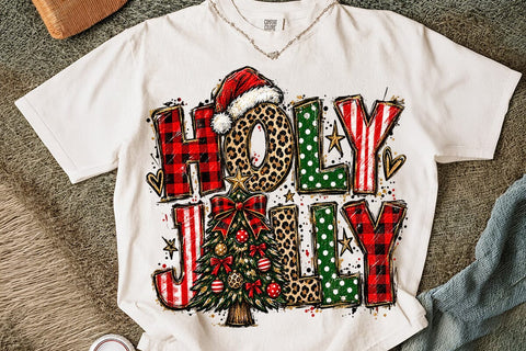 Holly Jolly Christmas Sublimation PNG SVG DesignDestine 