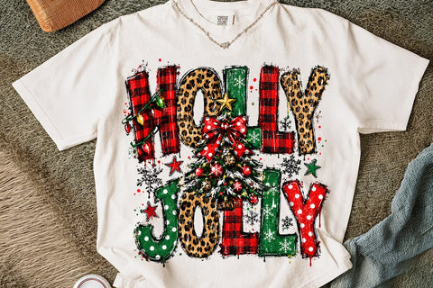 Holly Jolly Christmas Sublimation PNG SVG DesignDestine 