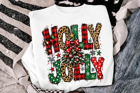 Holly Jolly Christmas Sublimation PNG SVG DesignDestine 