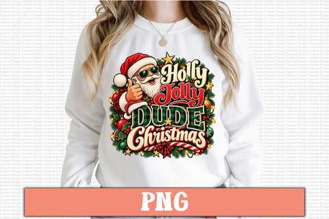 Holly Jolly Dude Christmas PNG Sublimation Craftlabsvg24 