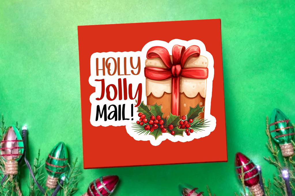 Holly jolly mail Sticker Design - So Fontsy
