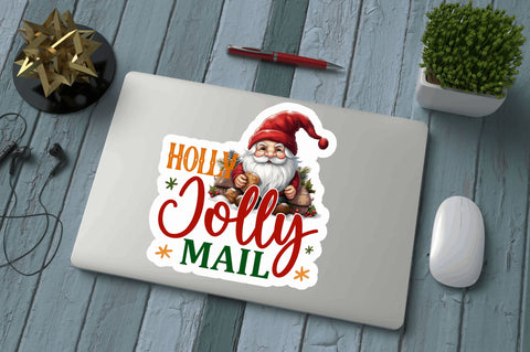 Holly jolly mail Stickers Design Sublimation Regulrcrative 