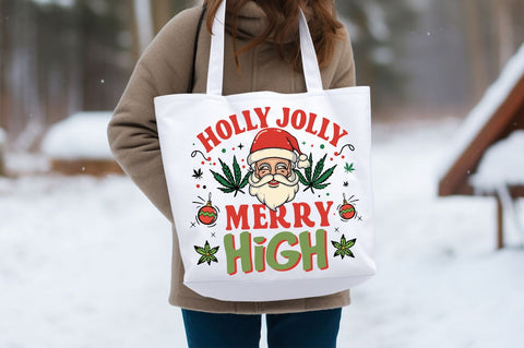 Holly jolly merry high PNG Design Sublimation Designangry 