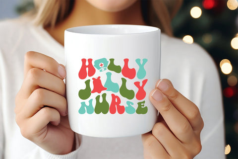 Holly Jolly Nurse - Christmas SVG Design SVG CraftLabSVG 