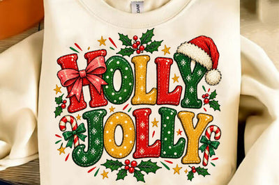 Holly Jolly PNG, Funny Christmas PNG Sublimation SVGista 