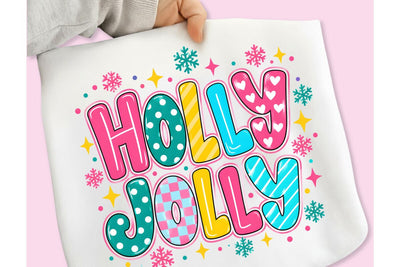 Holly Jolly PNG, Trending Christmas PNG Sublimation DesignPlante 503 