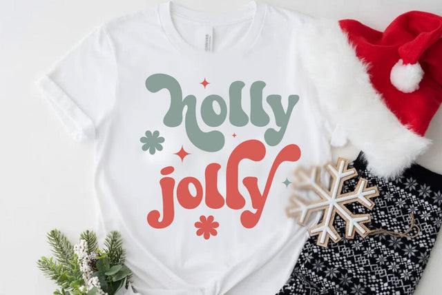 Holly jolly, Retro Christmas Svg, Christmas shirt design, Christmas Mega bundle, Christmas Retro Svg, Vintage Christmas Svg, Retro Xmas png sublimation SVG FiveStarCrafting 