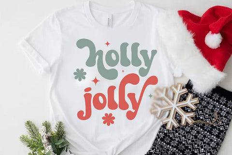 Holly jolly, Retro Christmas Svg, Christmas shirt design, Christmas Mega bundle, Christmas Retro Svg, Vintage Christmas Svg, Retro Xmas png sublimation SVG FiveStarCrafting 