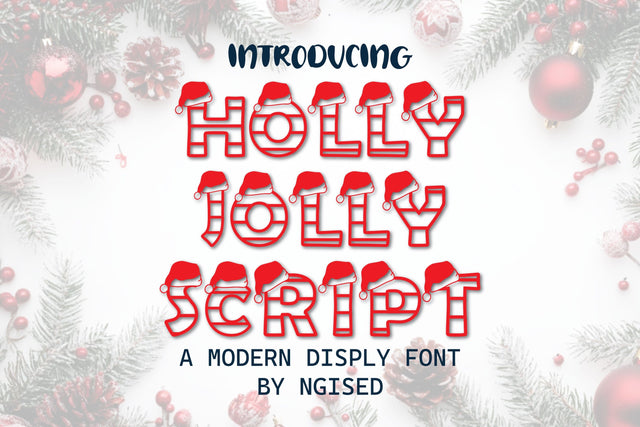 Holly Jolly Script Decorative SVG MD JOYNAL ABDIN 