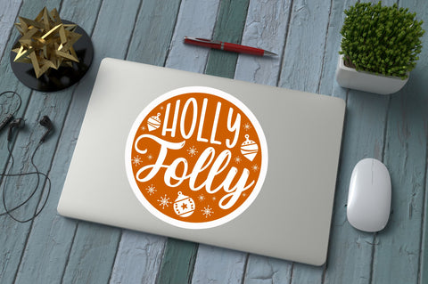 Holly jolly Sticker Design Sublimation Regulrcrative 