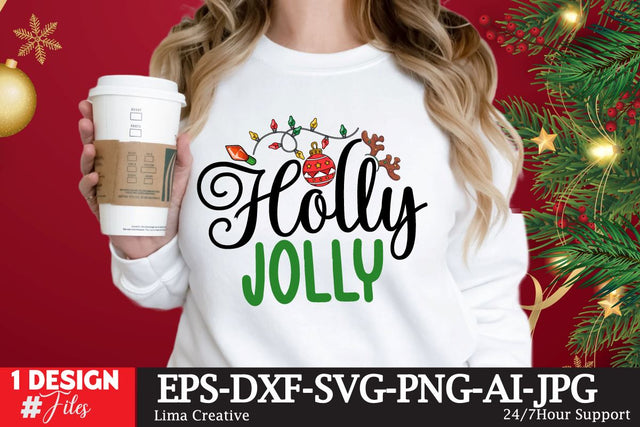 Holly Jolly SVG Cut File SVG Insomnia Std 