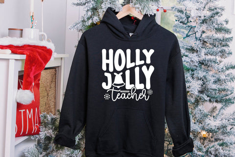 Holly Jolly Teacher, Christmas SVG SVG CraftLabSVG 