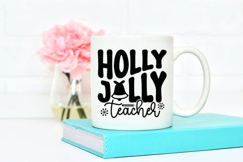 Holly Jolly Teacher, Christmas SVG SVG CraftLabSVG 