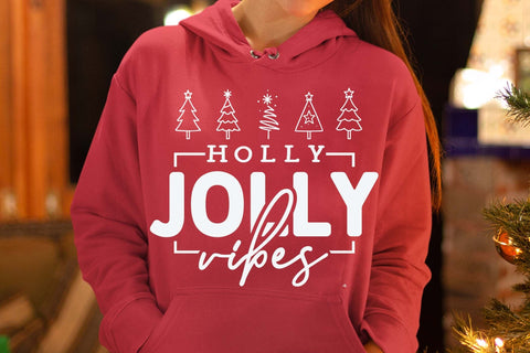 Holly Jolly Vibes SVG, Cozy Holiday Saying for Winter Craft Projects SVG Isabella Machell 