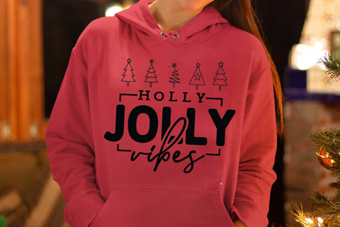 Holly Jolly Vibes SVG, Cozy Holiday Saying for Winter Craft Projects SVG Isabella Machell 