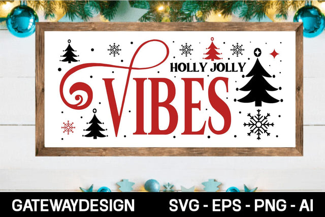 Holly Jolly Vibes svg design SVG designmaster24 