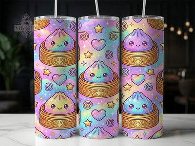 Holo Dumpling Rainbow 20oz Tumbler, Holo Dumpling, Dumpling Rainbow, Holo Rainbow, Dumpling Tumbler, Rainbow Tumbler, 20oz Tumbler, Tumbler Wrap Sublimation SvggirlplusArt 