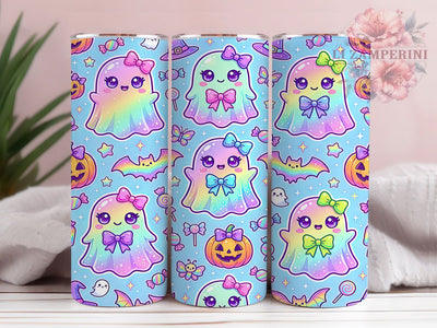 Holo Kawaii Ghost 20oz Tumbler, Holo Kawaii Ghost, Kawaii Ghost, Holo Ghost, Ghost Tumbler, 20oz Tumbler, Kawaii Tumbler, Tumbler Wrap Sublimation Li Zamperini 
