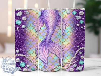 Holo Mermaid Tail 20oz Tumbler, Holo Mermaid, Mermaid Tail, Holo Tail, Mermaid Tumbler, 20oz Tumbler, Holo Tumbler, Tumbler Wrap Sublimation ToriDesigns 