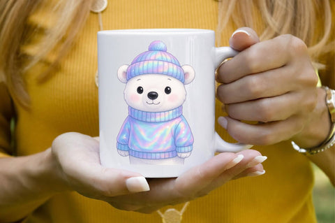 Holographic Christmas Clipart Bundle. Sublimation SVGArt 