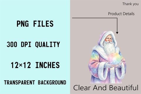 Holographic Christmas Clipart Bundle. Sublimation SVGArt 