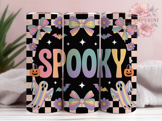 Holographic Cute Ghost Halloween Tumbler, Cute Halloween Wrap, Spooky Ghost Design, 20Oz Tumbler Sublimation, Pastel Spooky Drinkware, Trick Or Treat Cup, Shiny Ghost Mug Sublimation Li Zamperini 