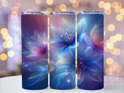 Holographic Floral Sparkly 20oz Tumbler, Holographic Tumbler, Floral Drinkware, 20oz Sublimation, Colorful Flower Wrap, Custom Cup Design, Unique Flower Tumbler, Sparkly Drinkware Sublimation SvggirlplusArt 