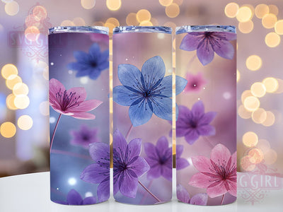 Holographic Floral Sparkly 20oz Tumbler, Holographic Tumbler, Floral Drinkware, 20oz Sublimation, Colorful Flower Wrap, Custom Cup Design, Unique Flower Tumbler, Sparkly Drinkware Sublimation SvggirlplusArt 