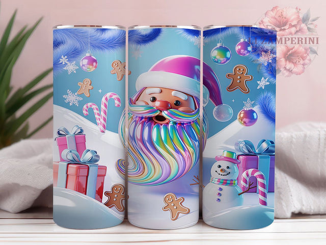 Holographic Sparkly Christmas Tumbler, Sparkly Holiday Wrap, Festive Mug Design, Sublimation Wrap, Glitter Drinkware, Cute Winter Gift, Modern Christmas Cup Sublimation Li Zamperini 
