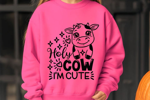 Holy Cow I'm Cute| Funny Baby SVG Cutting Files. SVG CosmosFineArt 