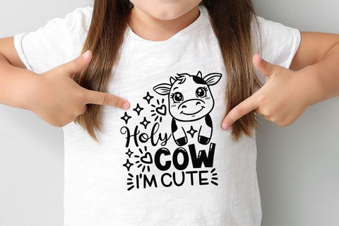 Holy Cow I'm Cute| Funny Baby SVG Cutting Files. SVG CosmosFineArt 