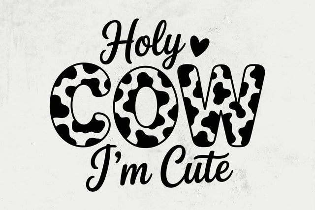 Holy Cow I'm Cute SVG, Country Western Baby Gift SVG, Cute Baby Onesie Shirt SVG, Funny Cow Baby, New Born Gift, Files For Cricut SVG DesignDestine 