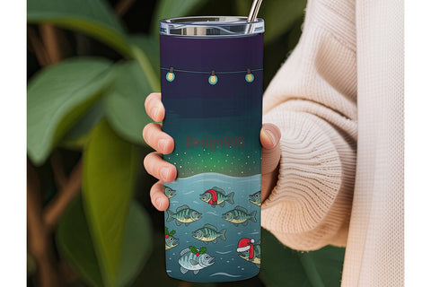 Holy Crappie Christmas Tumbler Wrap Sublimation DesignSVG 