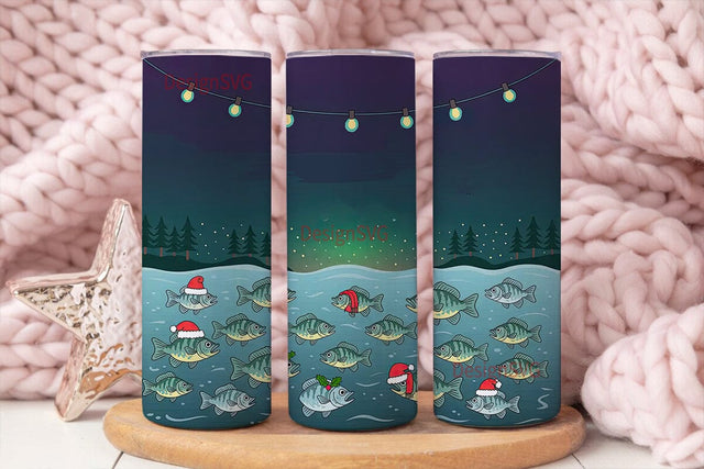 Holy Crappie Christmas Tumbler Wrap Sublimation DesignSVG 