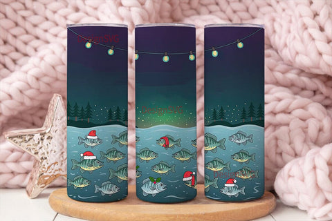 Holy Crappie Christmas Tumbler Wrap Sublimation DesignSVG 