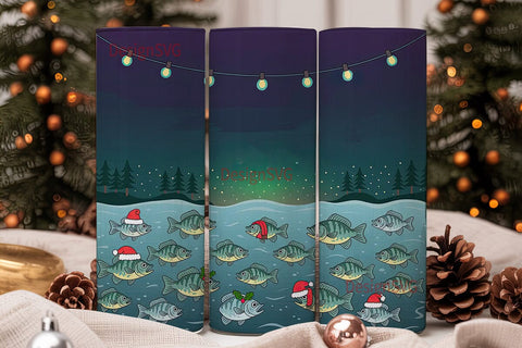 Holy Crappie Christmas Tumbler Wrap Sublimation DesignSVG 