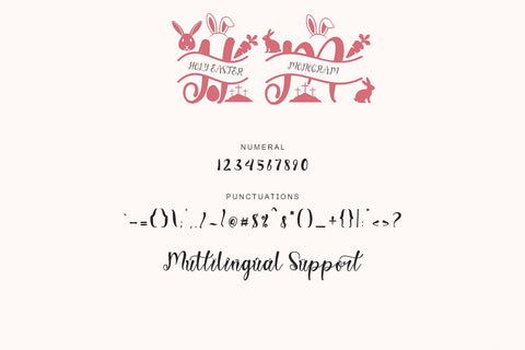 Holy Easter Monogram Font Prasetya Letter 