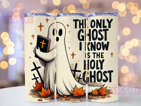 Holy Ghost Tumbler, Cute Ghost Design, Retro Halloween Tumbler, Ghost PNG, Sublimation Download, 20 oz Tumbler, Halloween Decor, Fall Tumbler Wrap, Digital Clipart Sublimation SvggirlplusArt 