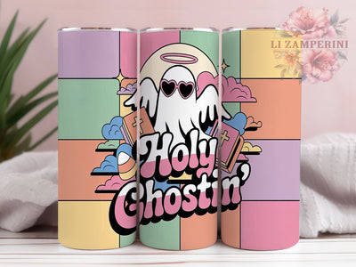 Holy Ghostin Funny Halloween Tumbler, Funny Ghost Wrap, Halloween Humor Cup, 20oz Sublimation Design, Cute Ghost Tumbler, Spooky Funny Gift, Ghost Pun Tumbler Sublimation Li Zamperini 