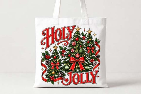 Holy Jolly Christmas Tree Design SVG BillahCrafts 