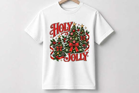 Holy Jolly Christmas Tree Design SVG BillahCrafts 