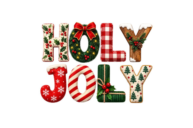 Holy Joly Christmas PNG Sublimation SVGArt 