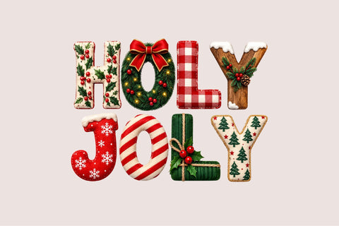Holy Joly Christmas PNG Sublimation SVGArt 