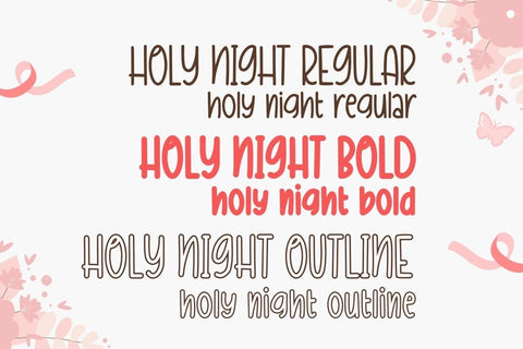 Holy Night Font Trio Font AnningArts Design 