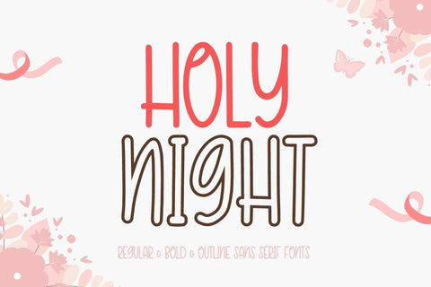 Holy Night Font Trio Font AnningArts Design 
