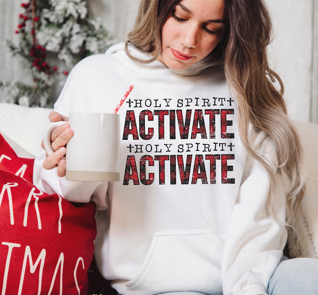 Holy Spirit Activate | Religious Motivation PNG | Christian Faith Design Sublimation Print Perfect Design Shop 