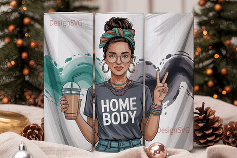 Home Body Iced Coffee 20oz Tumbler Wrap Sublimation DesignSVG 