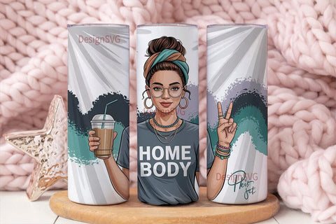 Home Body Iced Coffee 20oz Tumbler Wrap Sublimation DesignSVG 